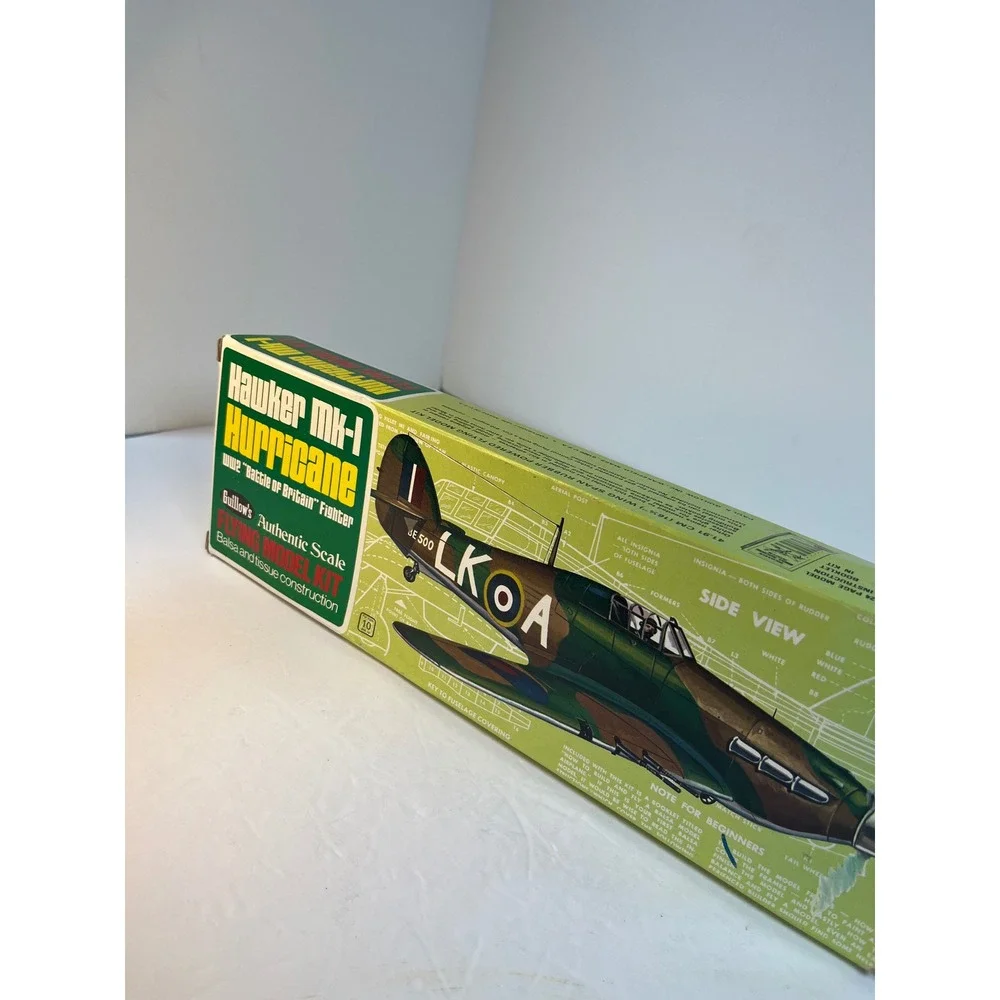 Guillows Hawker Mk-I Hurricane Balsa Flying Model Kit 506 WW2 Fighter 16.5in